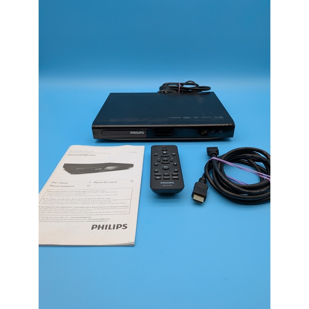Philips DVD Player DVP2880/F7 w/ Remote, Manual, HDMI Cable. Tested & Working